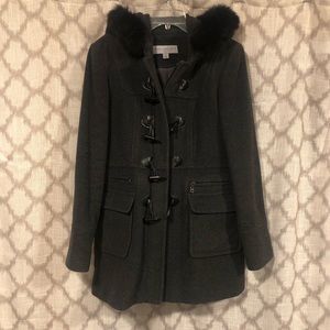 Marc New York Fur Trim Coat